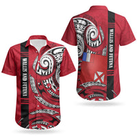 Wallis And Futuna Couples Matching Summer Maxi Dress and Hawaiian Shirt Tribal Polynesian Tattoo Flag Motif TS04 - Polynesian Pride