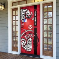 Wallis And Futuna Door Cover Tribal Polynesian Tattoo Flag Motif TS04 - Polynesian Pride