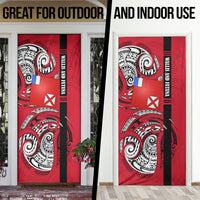 Wallis And Futuna Door Cover Tribal Polynesian Tattoo Flag Motif TS04 - Polynesian Pride
