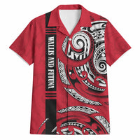 Wallis And Futuna Hawaiian Shirt Tribal Polynesian Tattoo Flag Motif TS04 Red Black - Polynesian Pride