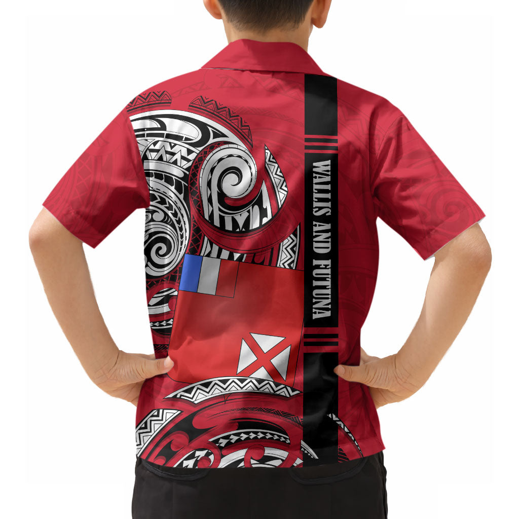 Wallis And Futuna Hawaiian Shirt Tribal Polynesian Tattoo Flag Motif TS04 - Polynesian Pride