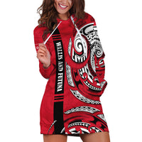 Wallis And Futuna Hoodie Dress Tribal Polynesian Tattoo Flag Motif TS04 Red Black - Polynesian Pride