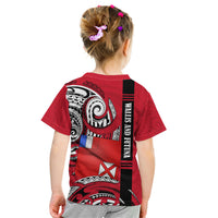 Wallis And Futuna Kid T Shirt Tribal Polynesian Tattoo Flag Motif TS04 - Polynesian Pride