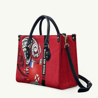 Wallis And Futuna Leather Bag Tribal Polynesian Tattoo Flag Motif TS04 Red Black - Polynesian Pride
