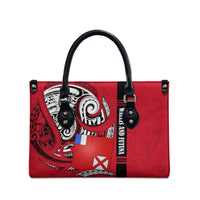 Wallis And Futuna Leather Bag Tribal Polynesian Tattoo Flag Motif TS04 - Polynesian Pride