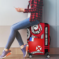 Wallis And Futuna Luggage Cover Tribal Polynesian Tattoo Flag Motif TS04 - Polynesian Pride