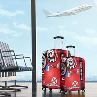 Wallis And Futuna Luggage Cover Tribal Polynesian Tattoo Flag Motif TS04 - Polynesian Pride