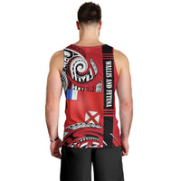 Wallis And Futuna Men Tank Top Tribal Polynesian Tattoo Flag Motif TS04 - Polynesian Pride