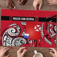 Wallis And Futuna Puzzle Tribal Polynesian Tattoo Flag Motif TS04 - Polynesian Pride