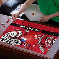 Wallis And Futuna Puzzle Tribal Polynesian Tattoo Flag Motif TS04 - Polynesian Pride