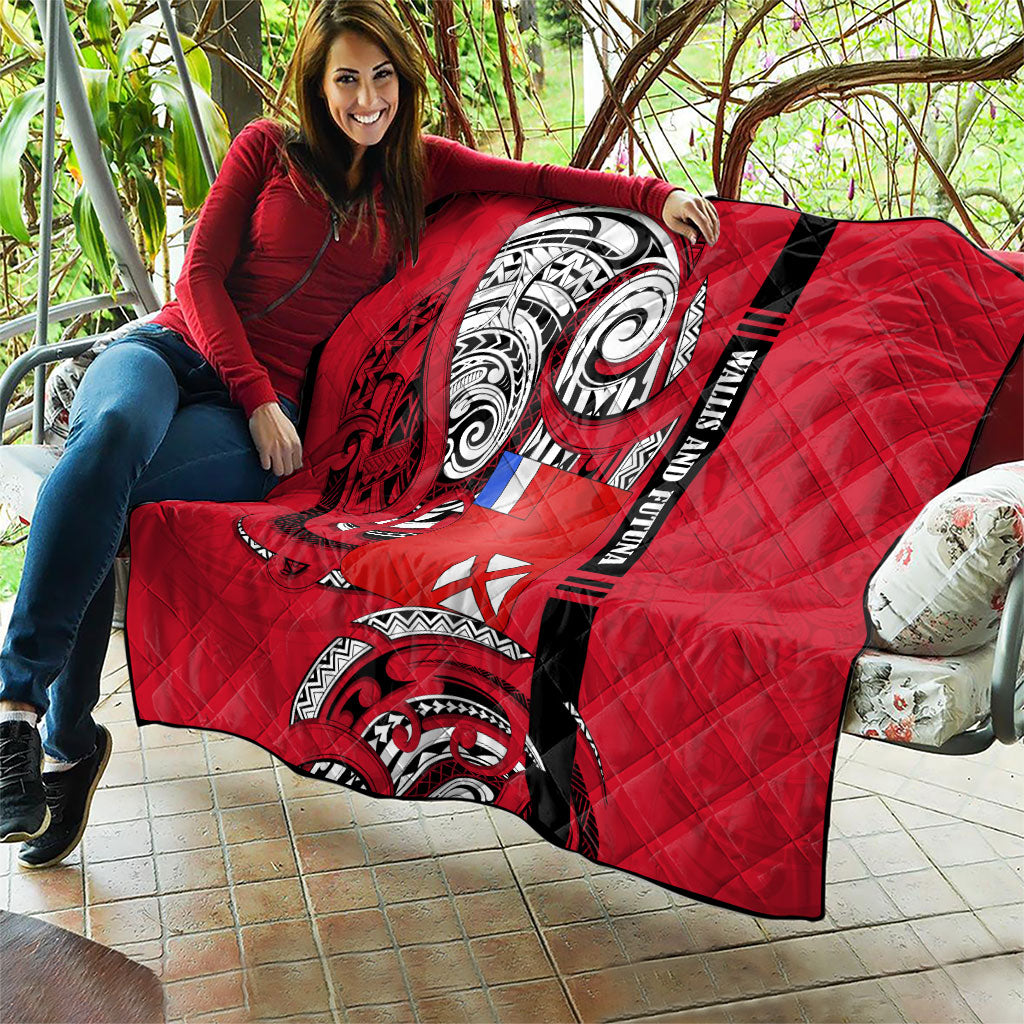 Wallis And Futuna Quilt Tribal Polynesian Tattoo Flag Motif TS04 - Polynesian Pride