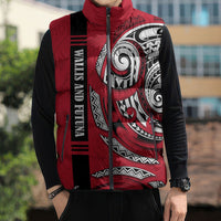 Wallis And Futuna Sleeveless Puffer Jacket Tribal Polynesian Tattoo Flag Motif TS04 - Polynesian Pride