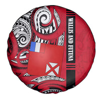 Wallis And Futuna Spare Tire Cover Tribal Polynesian Tattoo Flag Motif TS04 - Polynesian Pride