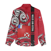 Wallis And Futuna Women Casual Shirt Tribal Polynesian Tattoo Flag Motif TS04 - Polynesian Pride