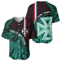 Wallis And Futuna Baseball Jersey Tribal Polynesian Tattoo Heritage Cross Flag TS04 - Polynesian Pride