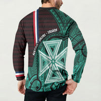 Wallis And Futuna Button Sweatshirt Tribal Polynesian Tattoo Heritage Cross Flag TS04 - Polynesian Pride