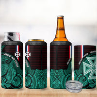 Wallis And Futuna 4 in 1 Can Cooler Tumbler Tribal Polynesian Tattoo Heritage Cross Flag TS04 - Polynesian Pride