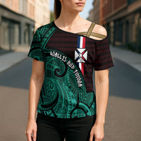 Wallis And Futuna Cross Shoulder Shirt Tribal Polynesian Tattoo Heritage Cross Flag TS04 - Polynesian Pride