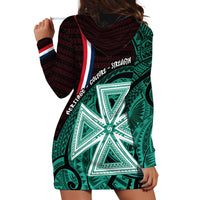 Wallis And Futuna Hoodie Dress Tribal Polynesian Tattoo Heritage Cross Flag TS04 - Polynesian Pride