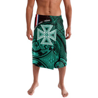 Wallis And Futuna Lavalava Tribal Polynesian Tattoo Heritage Cross Flag TS04 Green Black - Polynesian Pride