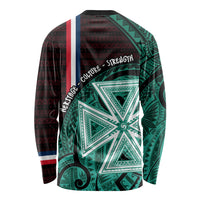 Wallis And Futuna Long Sleeve Shirt Tribal Polynesian Tattoo Heritage Cross Flag TS04 - Polynesian Pride