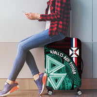 Wallis And Futuna Luggage Cover Tribal Polynesian Tattoo Heritage Cross Flag TS04 - Polynesian Pride