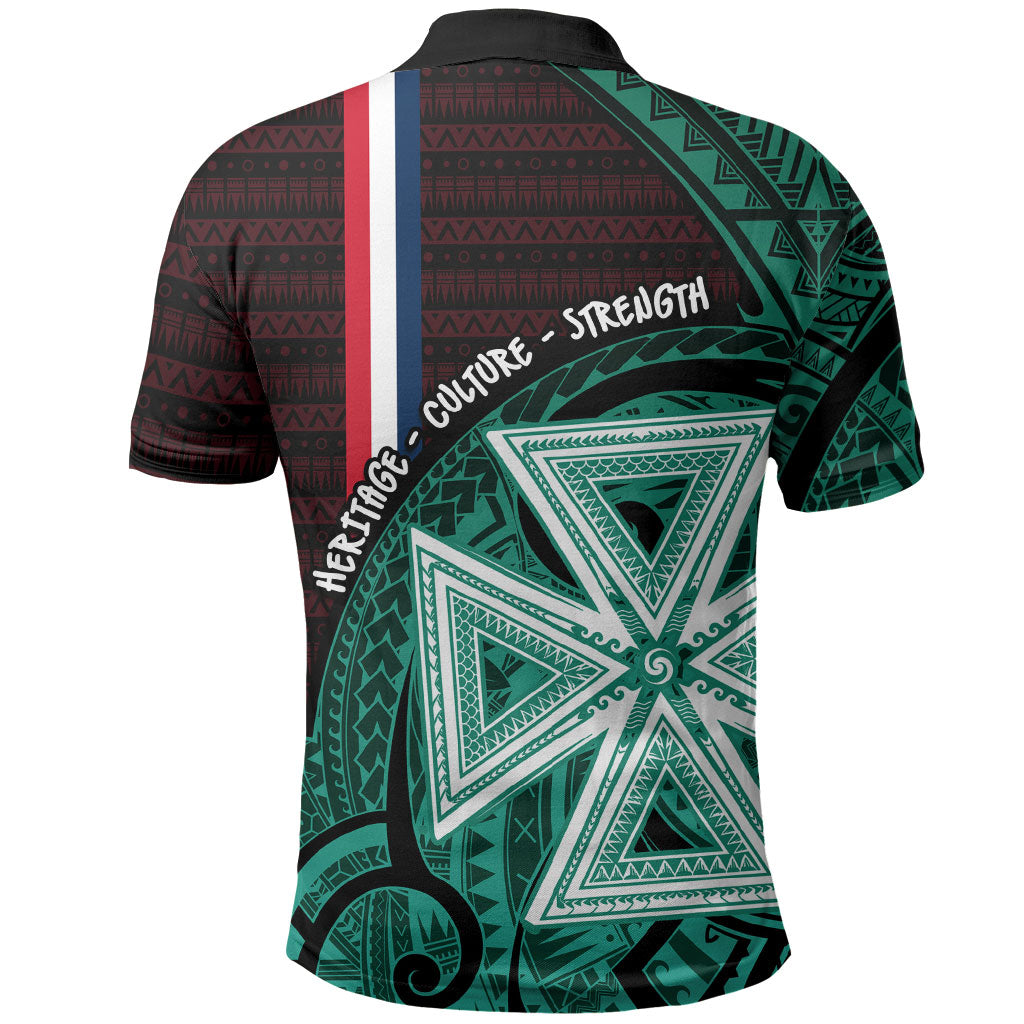 Wallis And Futuna Polo Shirt Tribal Polynesian Tattoo Heritage Cross Flag TS04 - Polynesian Pride