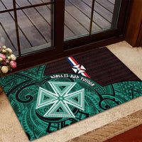 Wallis And Futuna Rubber Doormat Tribal Polynesian Tattoo Heritage Cross Flag TS04 - Polynesian Pride