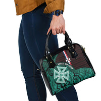 Wallis And Futuna Shoulder Handbag Tribal Polynesian Tattoo Heritage Cross Flag TS04 - Polynesian Pride