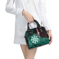 Wallis And Futuna Shoulder Handbag Tribal Polynesian Tattoo Heritage Cross Flag TS04 - Polynesian Pride