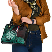 Wallis And Futuna Shoulder Handbag Tribal Polynesian Tattoo Heritage Cross Flag TS04 - Polynesian Pride
