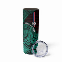 Wallis And Futuna Skinny Tumbler Tribal Polynesian Tattoo Heritage Cross Flag TS04 - Polynesian Pride