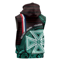 Wallis And Futuna Sleeveless Hoodie Tribal Polynesian Tattoo Heritage Cross Flag TS04 - Polynesian Pride