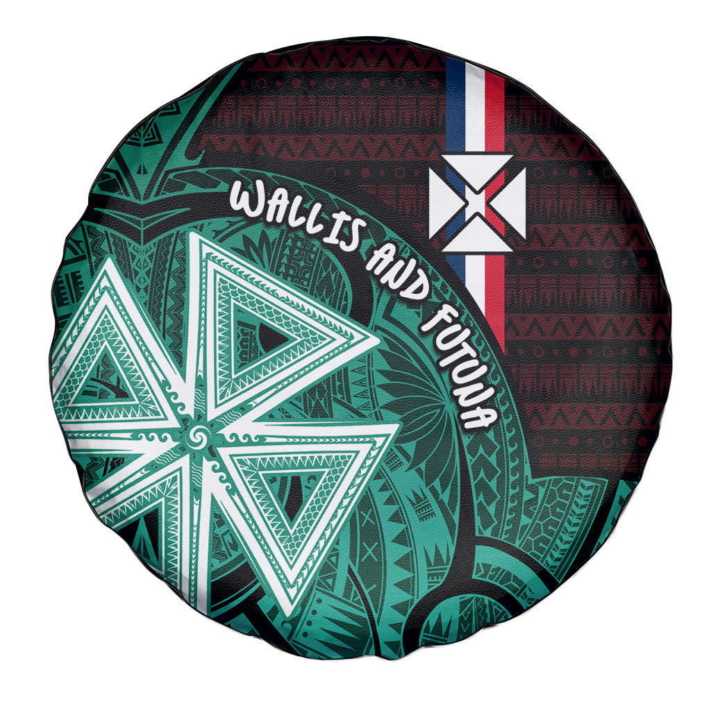 Wallis And Futuna Spare Tire Cover Tribal Polynesian Tattoo Heritage Cross Flag TS04 - Polynesian Pride