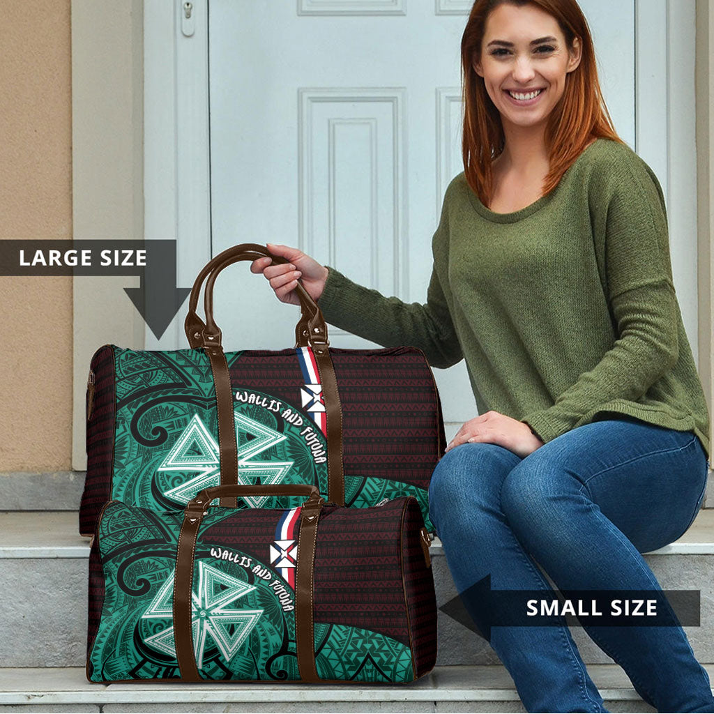 Wallis And Futuna Travel Bag Tribal Polynesian Tattoo Heritage Cross Flag TS04 - Polynesian Pride