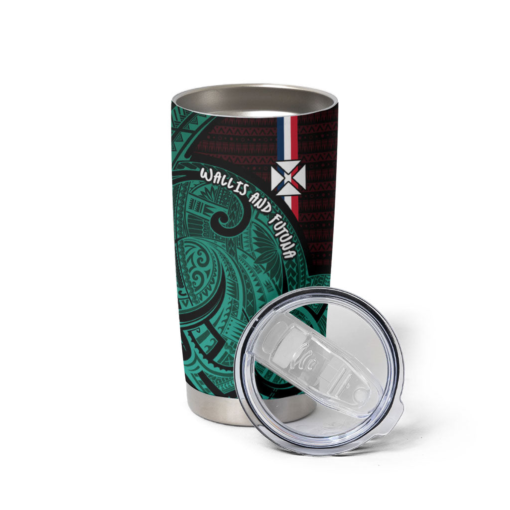 Wallis And Futuna Tumbler Cup Tribal Polynesian Tattoo Heritage Cross Flag TS04 - Polynesian Pride
