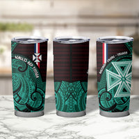 Wallis And Futuna Tumbler Cup Tribal Polynesian Tattoo Heritage Cross Flag TS04 - Polynesian Pride