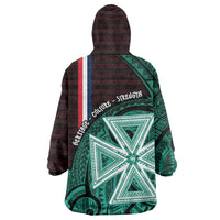 Wallis And Futuna Wearable Blanket Hoodie Tribal Polynesian Tattoo Heritage Cross Flag TS04 - Polynesian Pride