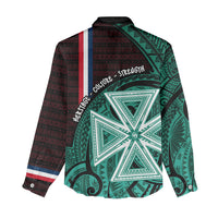 Wallis And Futuna Women Casual Shirt Tribal Polynesian Tattoo Heritage Cross Flag TS04 - Polynesian Pride