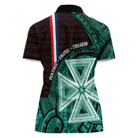 Wallis And Futuna Women Polo Shirt Tribal Polynesian Tattoo Heritage Cross Flag TS04 - Polynesian Pride