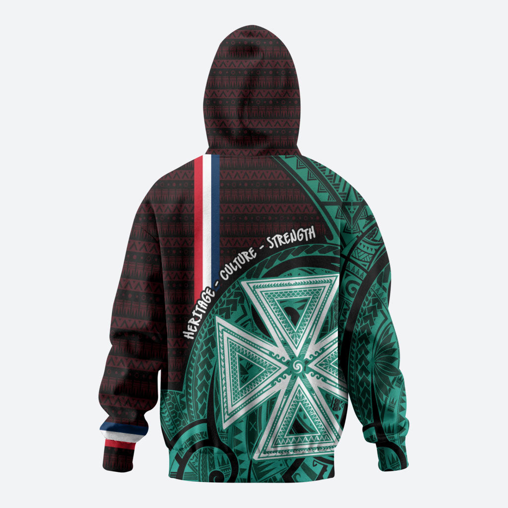 Wallis And Futuna Zip Hoodie Tribal Polynesian Tattoo Heritage Cross Flag TS04 - Polynesian Pride