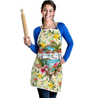 Hawaiian Piko Threads Of Paradise Aloha Apron Tropical Hibiscus Plumeria TS04 - Polynesian Pride