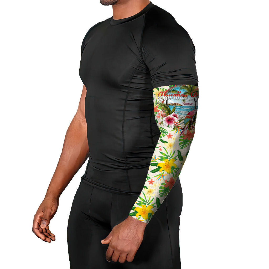 Hawaiian Piko Threads Of Paradise Aloha Arm Sleeves Tropical Hibiscus Plumeria TS04 - Polynesian Pride