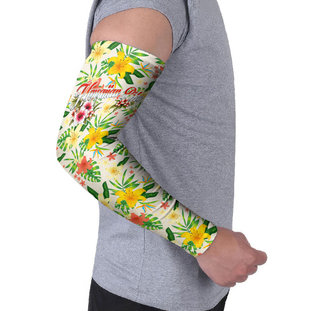 Hawaiian Piko Threads Of Paradise Aloha Arm Sleeves Tropical Hibiscus Plumeria TS04 - Polynesian Pride