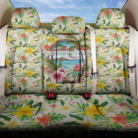 Hawaiian Piko Threads Of Paradise Aloha Back Car Seat Cover Tropical Hibiscus Plumeria TS04 One Size White Green - Polynesian Pride