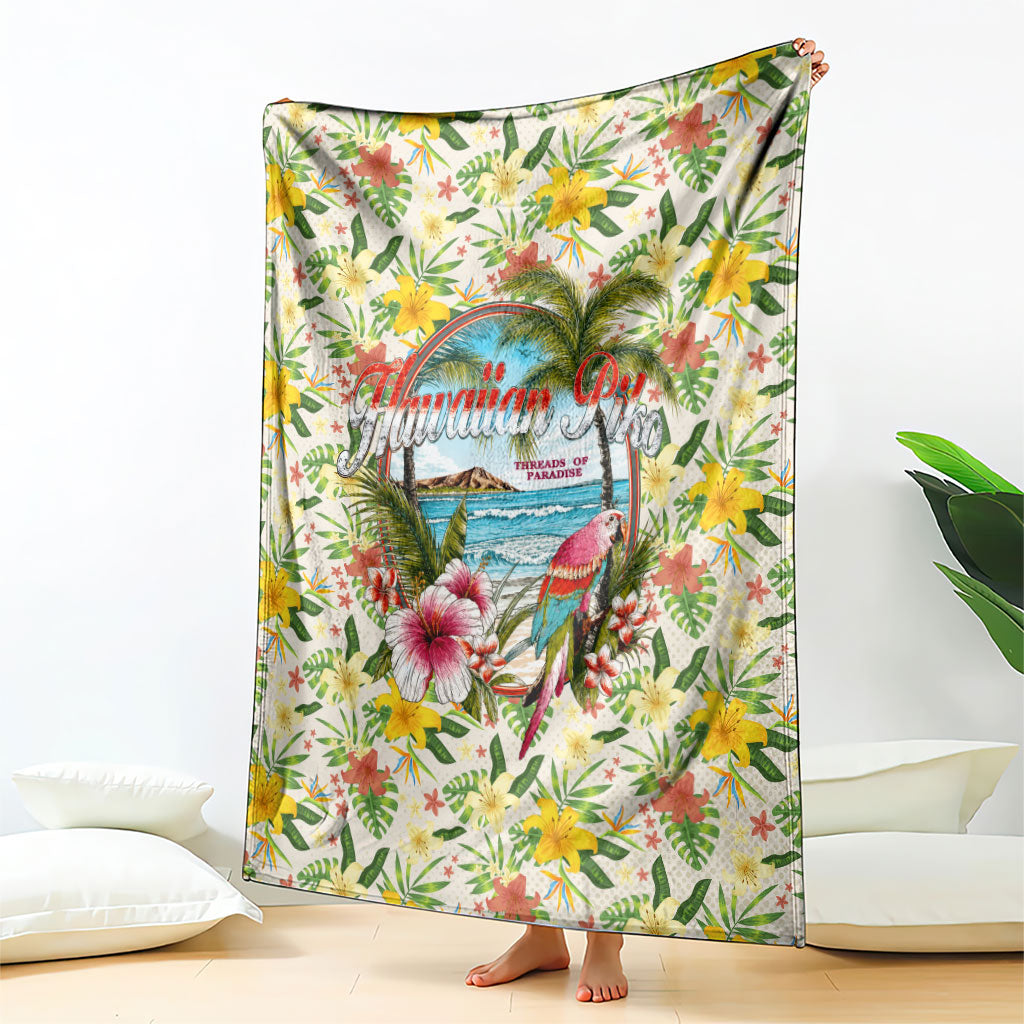 Hawaiian Piko Threads Of Paradise Aloha Blanket Tropical Hibiscus Plumeria TS04 - Polynesian Pride