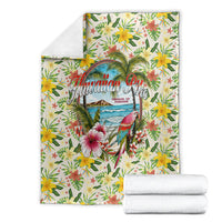Hawaiian Piko Threads Of Paradise Aloha Blanket Tropical Hibiscus Plumeria TS04 - Polynesian Pride