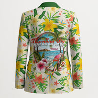 Hawaiian Piko Threads Of Paradise Aloha Blazer Tropical Hibiscus Plumeria TS04 - Polynesian Pride