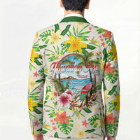 Hawaiian Piko Threads Of Paradise Aloha Blazer Tropical Hibiscus Plumeria TS04 - Polynesian Pride