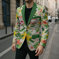 Hawaiian Piko Threads Of Paradise Aloha Blazer Tropical Hibiscus Plumeria TS04 - Polynesian Pride